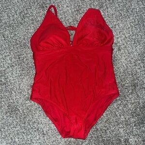 Red One Piece Swimsuit